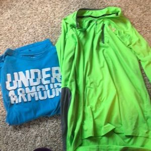 Under Armour Shirts - 1 men’s and shirt and 1 pull over Under Armour Shirts - 1 men’s and shirt and 1 pull over